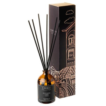 Аромадиффузор EMERGE Диффузор ароматический Black Pepper Amber Neroli для дома с палочками