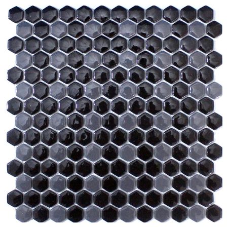 мозаика Zetoglass Mosaic TZ906 30х30х0,5 см серо-черный