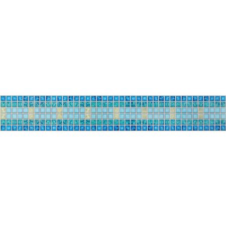 панель ПВХ Регул Декопан Фриз Блик синий синяя 957х146х0,4 мм