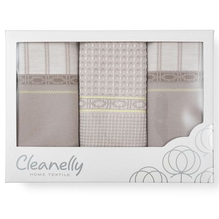 набор полотенец кухонных CLEANELLY Контэньо 50х70см 3шт пестротканых, арт. КНЦ-560-556х2-6342