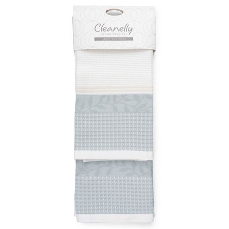 набор полотенец кухонных CLEANELLY Вивьен ваф. 50х70см 2шт пестротканых, арт. КНЦ-560х2-6327