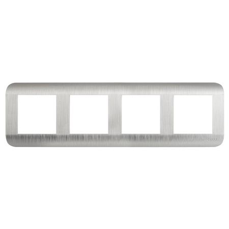 рамка 4 поста LUXAR Deco серебристый