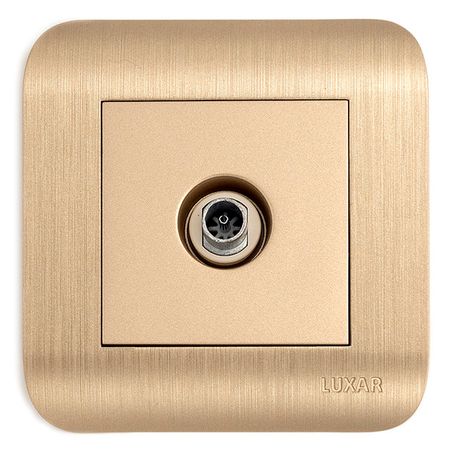 розетка телевизионная LUXAR Deco IP20 шампань