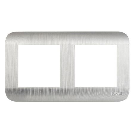 рамка 2 поста LUXAR Deco серебристый