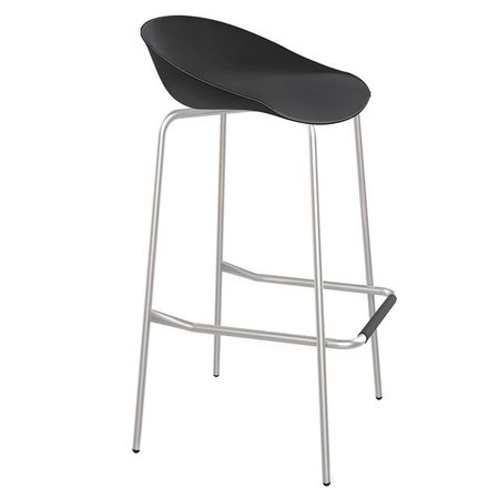 барный стул Sheffilton хром/серый 76 см