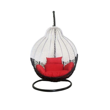 кресло-яйцо садовое сталь/ротанг 71х192х105см ксен крас пииск