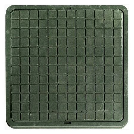 люк полимерно-песчаный квадрат 400x400мм зеленый