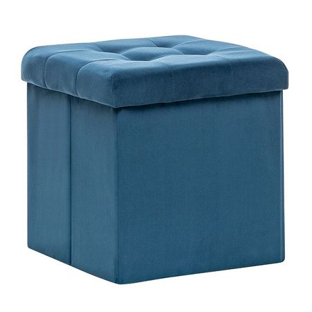 пуф Leset Куба велюр 37 х 37 х 40 см синий