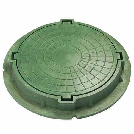 люк полимерно-песчаный дачный 620х550мм зеленый