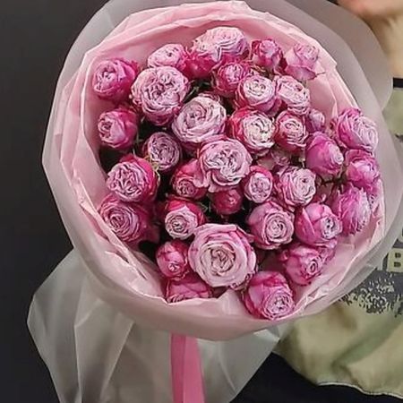 Букет живых цветов SWEET SOFI СТУДИЯ ЦВЕТОВ Кустовые пионовидные розы 15 шт