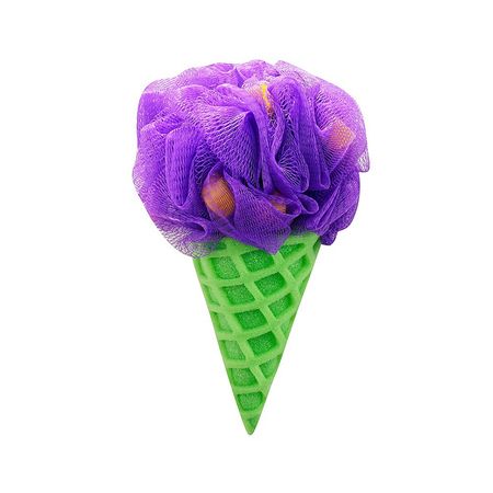 Мочалка для тела DOLCE MILK мороженое зеленая/фиолетовая