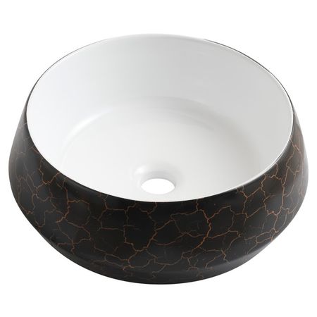 раковина накладная VITARTA Bern 40х40х14см круглая черная