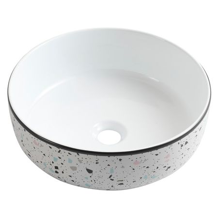 раковина накладная VITARTA Corfu 38,5х38,5х14см круглая белая