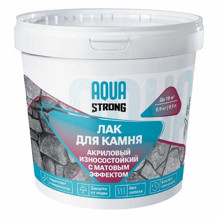 лак акриловый  AQUASTRONG для камня матовый  2,7 кг бесцветный, арт. 4607130866672