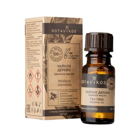 Эфирное масло BOTAVIKOS Чайное дерево 100% 10 мл катс янг ароматерапия эфирные масла лечебные свойства практика применения