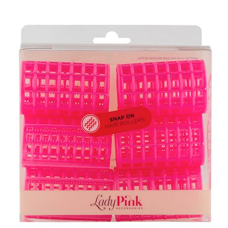 Бигуди с зажимом LADY PINK BASIC PROFESSIONAL D 42 розовые 6 шт