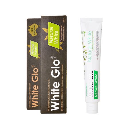 Паста зубная WHITE GLO NATURAL WHITE отбеливающая с натуральными ингредиентами 100 г владимир иванович королев все правила по английскому языку за 15 минут в день