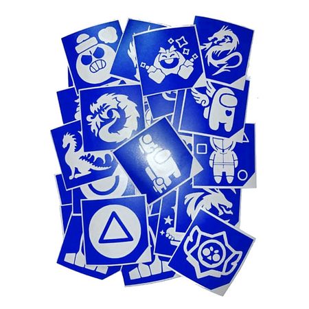 Трафарет для тату KILDIMIA Набор трафаретов для блеск тату