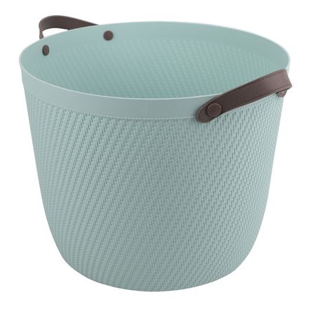 корзина TODELIA 32,8х32,8х27см 18л пластик, ТПР-резина голубая