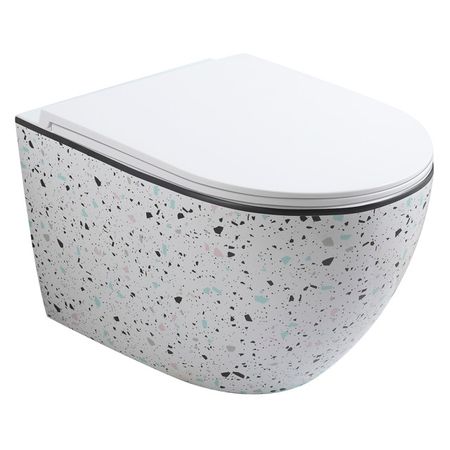 унитаз подвесной VITARTA Corfu безободковый микролифт белый