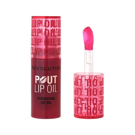 Масло для губ REVOLUTION POUT LIP OIL ухаживающее с фруктовым ароматом тон Cherry red