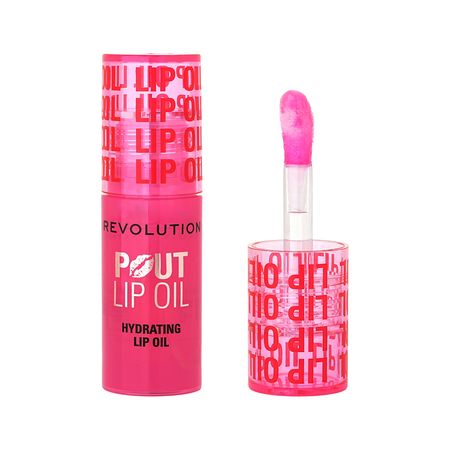 Масло для губ REVOLUTION POUT LIP OIL ухаживающее с фруктовым ароматом тон Raspberry pink