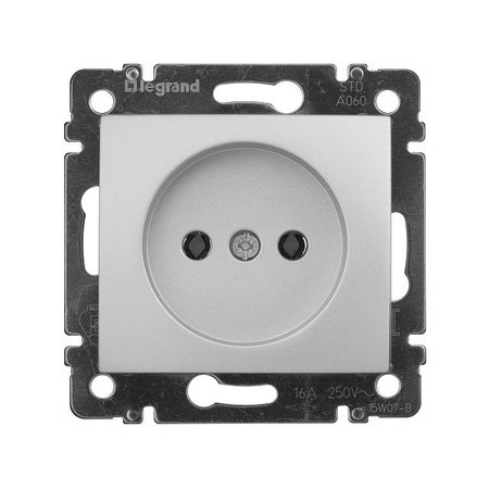 розетка 1 пост LEGRAND Valena б/з алюминий