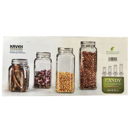 набор банок Candy 4шт.(660,820,980,1140 мл) стекло, металл