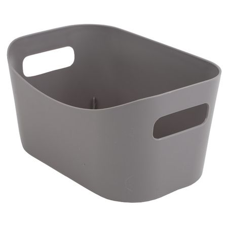 корзина TODELIA 20,5х13,5х10,5см 3л с ручками пластик серая