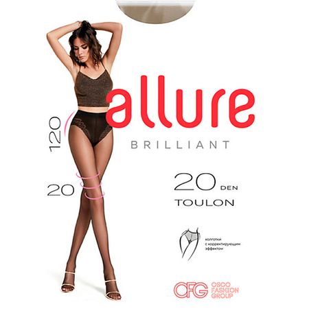 Колготки ALLURE Колготки женские TOULON 20 ден VISONE