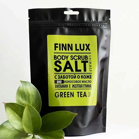 Скраб для тела FINNLUX Скраб антицеллюлитный для тела для душа «GREEN TEA»