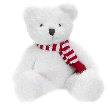 Мягкая игрушка GULLIVER Мягкая игрушка Мишка белый в шарфе, 21 см
