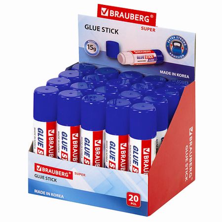 Клей-карандаш BRAUBERG Набор клей-карандашей усиленных Super