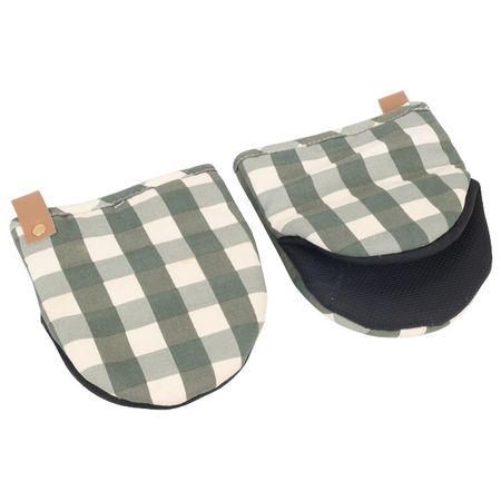 комплект прихваток кухонных TODELIA 2шт клетка зеленая, арт. MUKT23-18