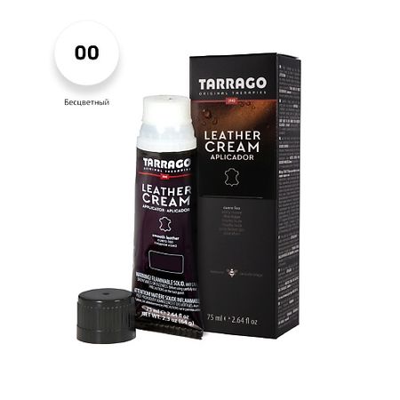 Крем для обуви TARRAGO Бесцветный крем для обуви тюбик с губкой Leather cream