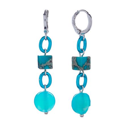 Серьги LANZEROTTI Серьги, Коллекция Atlantide, с яшмой и агатом