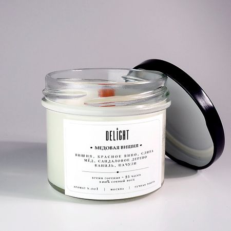 Свеча ароматическая DELIGHT DELÍGHT Свеча ароматическая с деревянным фитилем для дома 