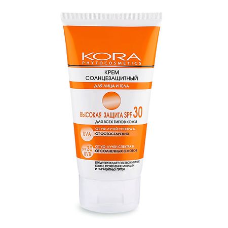 Солнцезащитный крем для тела KORA Солнцезащитный крем для тела солнцезащитные средства мускатного шалфея, рябины и боярышника