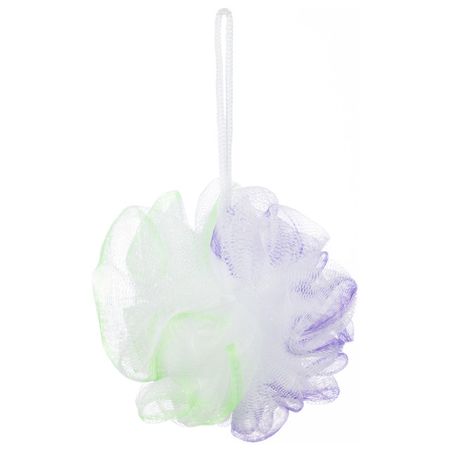 мочалка РЫЖИЙ КОТ Бантик 14х12х10см круглая нейлон, полиэстер