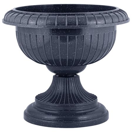 вазон на ножке большой D39,5см тёмный камень