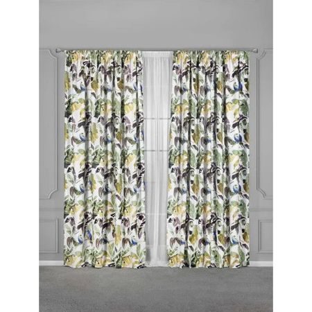 штора портьерная на шт.ленте CASSIA Мадагаскар димаут 200х270см зеленая, арт.1027.00436