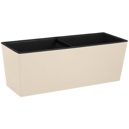 ящик балконный InGreen London Cube 40см пластик бежевый