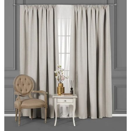 штора портьерная на шт.ленте CASSIA Шантори блэкаут 200х260см экрю, арт.1027.00414