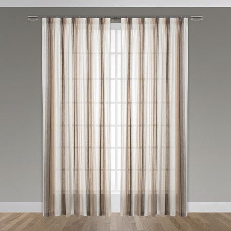 штора портьерная на шт.ленте CASSIA Палома имитация льна 200х270см бежевая, арт.1027.00433