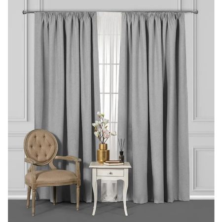 штора портьерная на шт.ленте CASSIA Шантори блэкаут 200х260см серая, арт.1027.00415