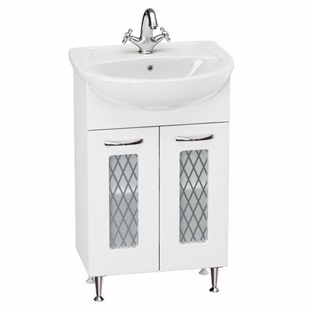 тумба с раковиной напольная GRADEONIKA Артемида 55 см матовое стекло людмила владимировна соколова открытия и изобретения энциклопедия