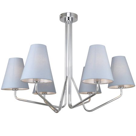 люстра потолочная ESCADA Stanza 6х40Вт E14 хром серый