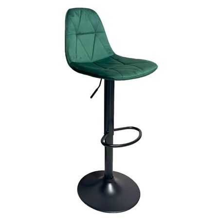 стул барный INGEMAR 440х400х660(870)мм ткань/металл зеленый