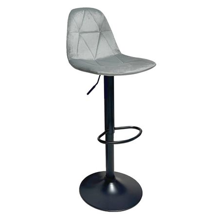 стул барный INGEMAR 440х470х990(1200)мм ткань/металл серый