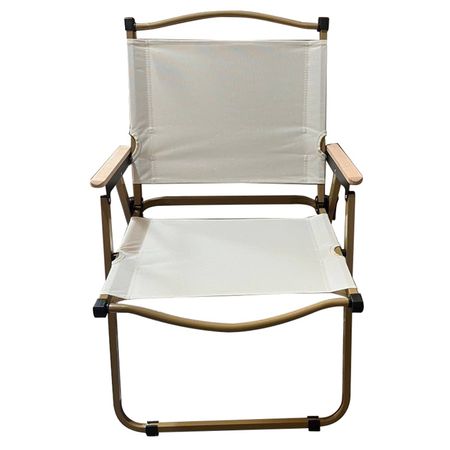 кресло туристическое складное 550х530х790мм сталь, полиэстер белый